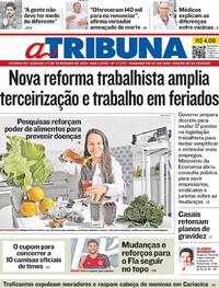 Capa do jornal A Tribuna 27/02/2021