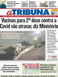 Capa do jornal A Tribuna 27/04/2021