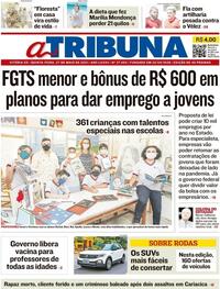 Capa do jornal A Tribuna 27/05/2021