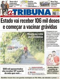 Capa do jornal A Tribuna 29/04/2021