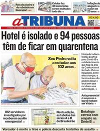 Capa do jornal A Tribuna 29/05/2021