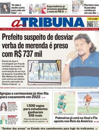 Capa do jornal A Tribuna 29/09/2021