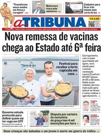 Capa do jornal A Tribuna 30/03/2021