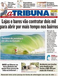 Capa do jornal A Tribuna 30/06/2021