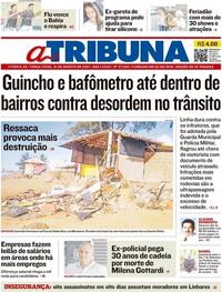 Capa do jornal A Tribuna 31/08/2021