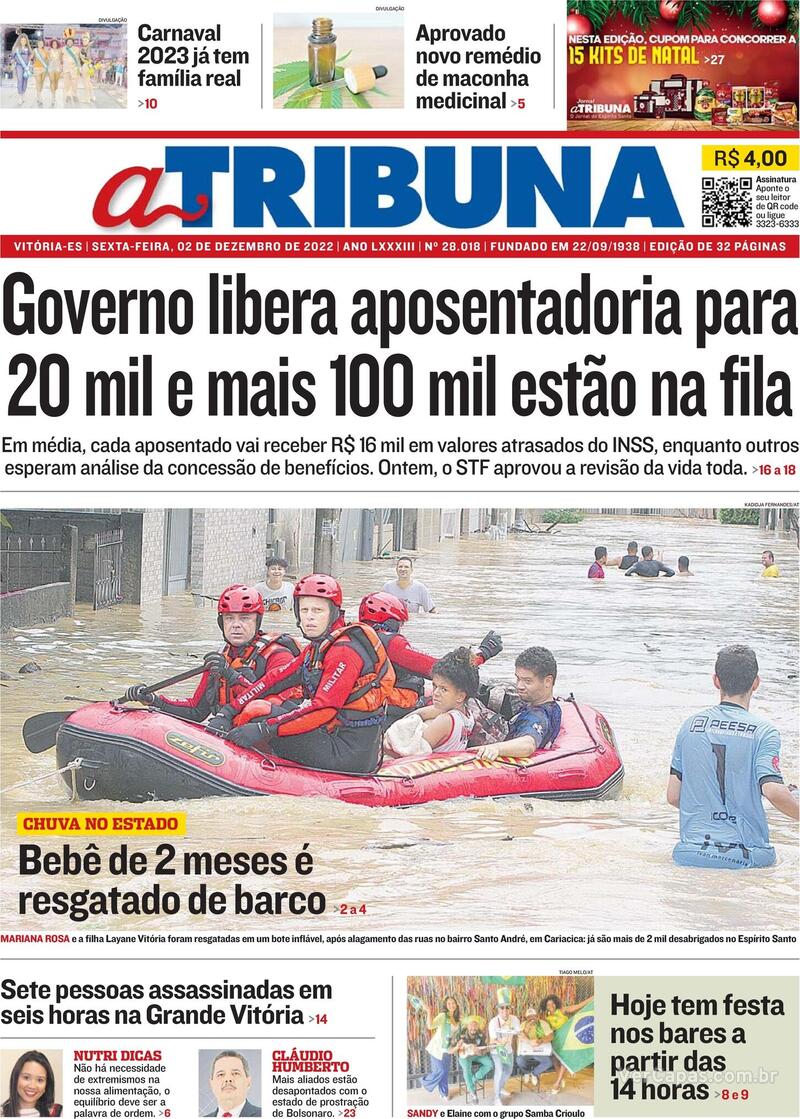 Capa A Tribuna Edi O Sexta De Dezembro De