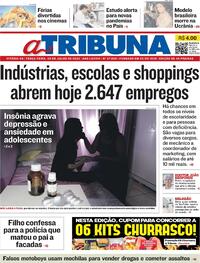Capa do jornal A Tribuna 05/07/2022