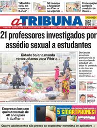 Capa do jornal A Tribuna 17/08/2022