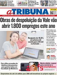 Capa do jornal A Tribuna 27/05/2022