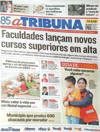 Capa do jornal A Tribuna 24/12/2023