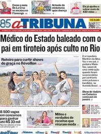 Capa do jornal A Tribuna 26/12/2023