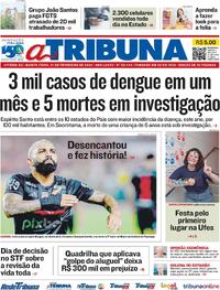 Capa do jornal A Tribuna 01/02/2024