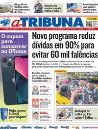 Capa do jornal A Tribuna 01/05/2024
