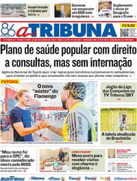 Capa do jornal A Tribuna 01/10/2024