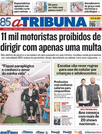 Capa do jornal A Tribuna 02/01/2024