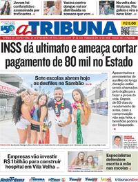 Capa do jornal A Tribuna 02/02/2024