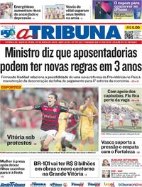 Capa do jornal A Tribuna 02/05/2024