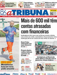 Capa do jornal A Tribuna 02/11/2024