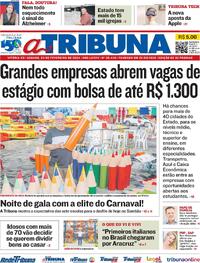 Capa do jornal A Tribuna 03/02/2024