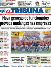 Capa do jornal A Tribuna 03/03/2024