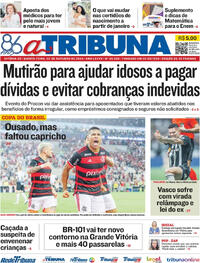 Capa do jornal A Tribuna 03/10/2024