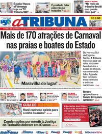 Capa do jornal A Tribuna 04/02/2024