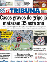 Capa do jornal A Tribuna 04/07/2024