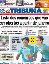 Capa do jornal A Tribuna 04/09/2024
