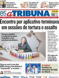 Capa do jornal A Tribuna 05/01/2024