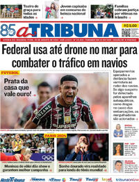 Capa do jornal A Tribuna 05/08/2024