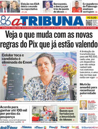 Capa do jornal A Tribuna 05/11/2024