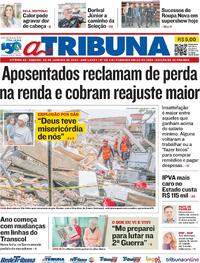 Capa do jornal A Tribuna 06/01/2024