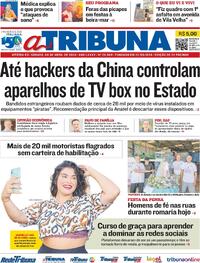 Capa do jornal A Tribuna 06/04/2024