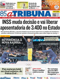 Capa do jornal A Tribuna 06/08/2024