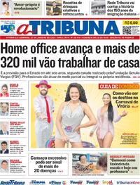 Capa do jornal A Tribuna 07/01/2024