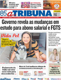 Capa do jornal A Tribuna 07/09/2024