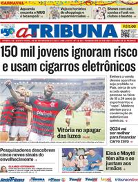 Capa do jornal A Tribuna 08/02/2024