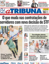Capa do jornal A Tribuna 08/11/2024