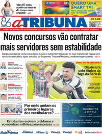Capa do jornal A Tribuna 08/12/2024