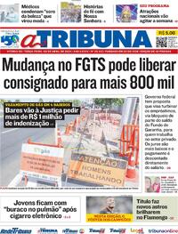 Capa do jornal A Tribuna 09/04/2024