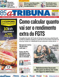 Capa do jornal A Tribuna 09/08/2024