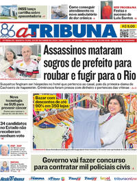 Capa do jornal A Tribuna 09/10/2024