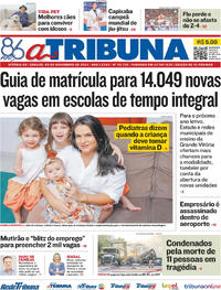 Capa do jornal A Tribuna 09/11/2024