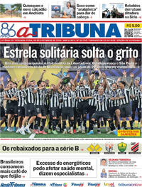 Capa do jornal A Tribuna 09/12/2024