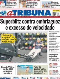 Capa do jornal A Tribuna 10/02/2024