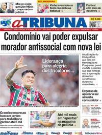 Capa do jornal A Tribuna 10/04/2024
