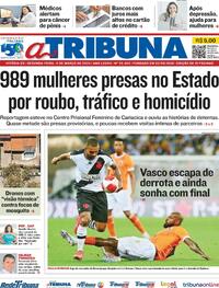Capa do jornal A Tribuna 11/03/2024