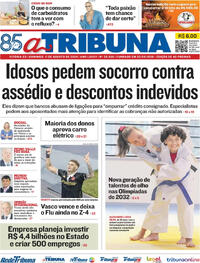 Capa do jornal A Tribuna 11/08/2024