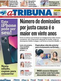 Capa do jornal A Tribuna 12/04/2024