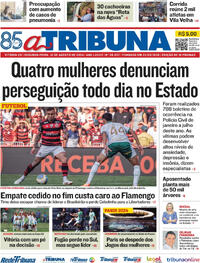 Capa do jornal A Tribuna 12/08/2024